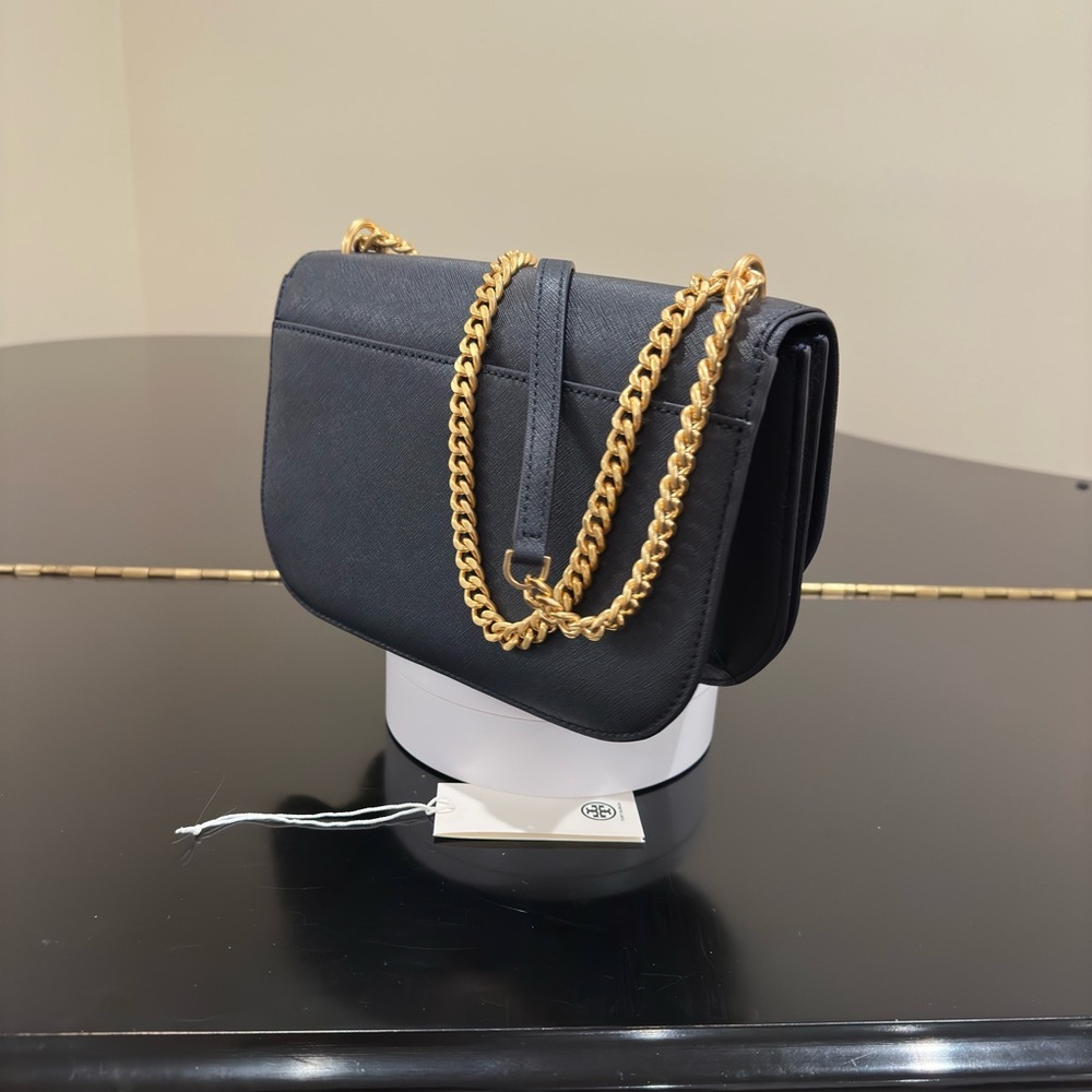 NWT Authentic Luxury Classic Tory Burch Emerson E/W Flap Adjustable Shoulder Bag - Picture 10 of 17